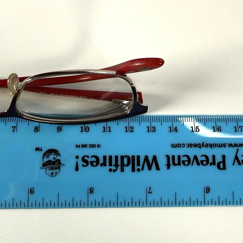 LIZ CLAIBORNE L644 G1C Eyeglasses Frame Only 50-16-140 Red Full Rim‎ Womens